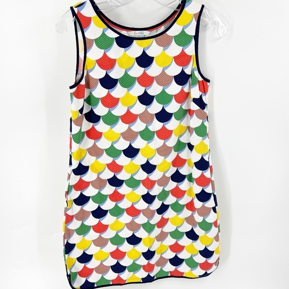 ✅ Boden Rainbow Scallop multicolor Dress SIZE 6